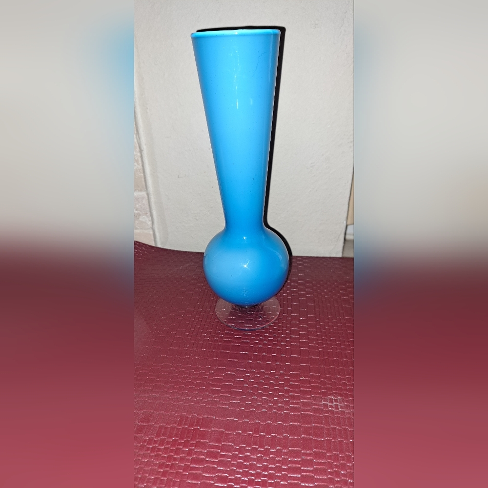Cornflower blue vase